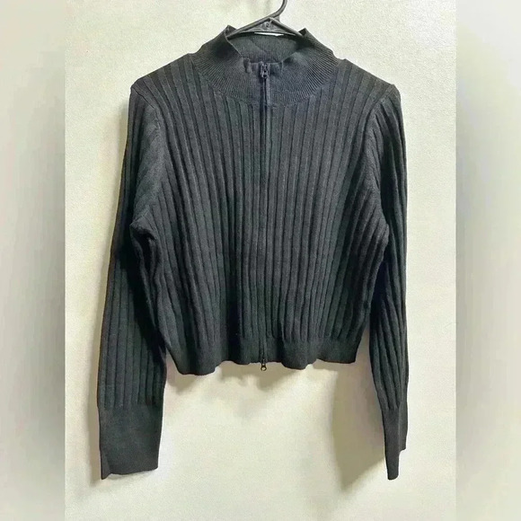 NWT | Wild Fable Zippered Crop Jacket | Black | Women’s XS & XL - Picture 1 of 5